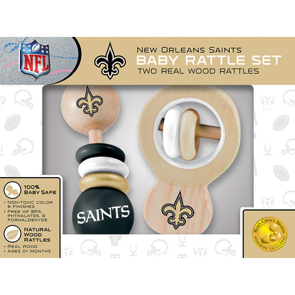 New Orleans Saints NFL Wood Rattle 2-Pack