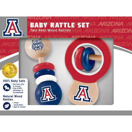 Arizona Wildcats NCAA Wood Rattle 2-Pack