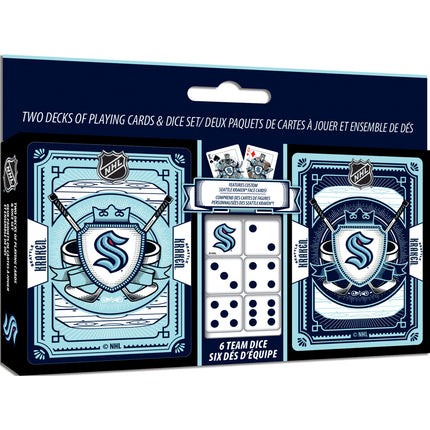 Seattle Kraken - 2-Pack Playing Cards & Dice Set