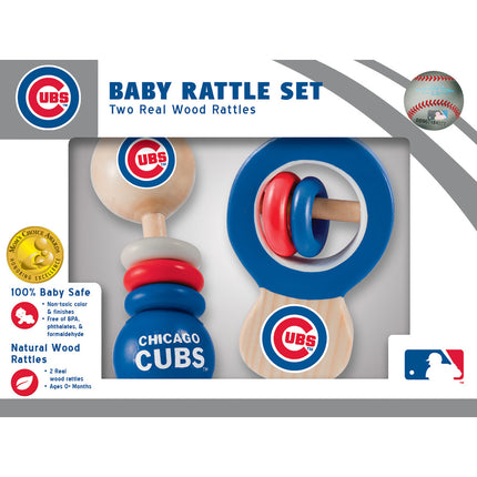 Chicago Cubs MLB Wood Rattle 2-Pack