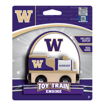 Washington Huskies NCAA Wood Train Engine