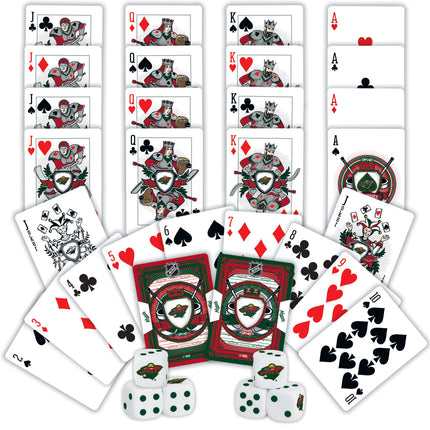 Minnesota Wild NHL 2-pack Playing Cards & Dice Set