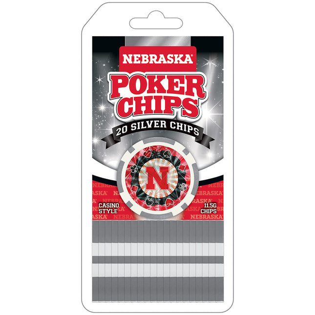 Nebraska Cornhuskers 20 Piece Poker Chips