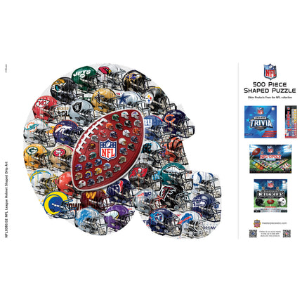 NFL - Helmet Drip Art 500 Piece Shaped Jigsaw Puzzle