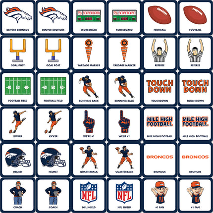 Denver Broncos NFL Matching Game