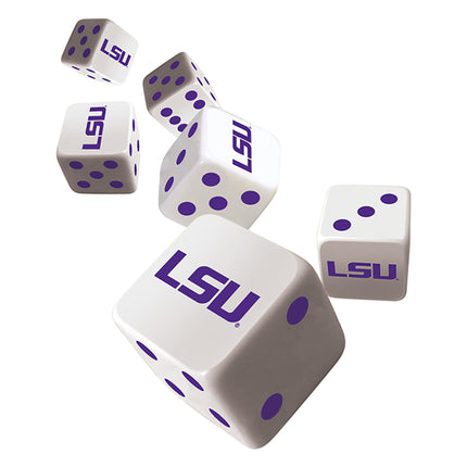 NCAA LSU Tigers 6 Piece D6 Gaming Dice Set