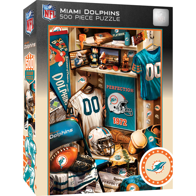 Miami Dolphins - Locker Room 500 Piece Jigsaw Puzzle