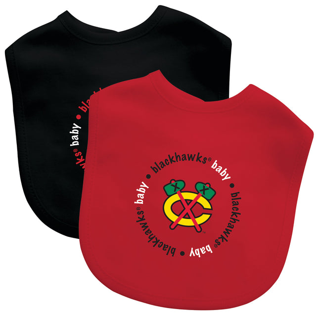 Chicago Blackhawks - Baby Bibs 2-Pack - Red & Black