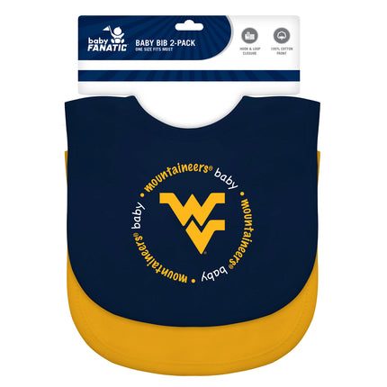 West Virginia Mountaineers NCAA Baby Bibs 2-Pack