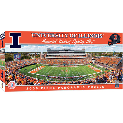 Illinois Fighting Illini - 1000 Piece Panoramic Jigsaw Puzzle