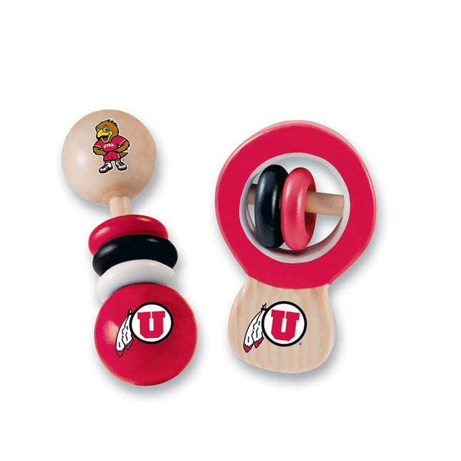 Utah Utes - Baby Rattles 2-Pack