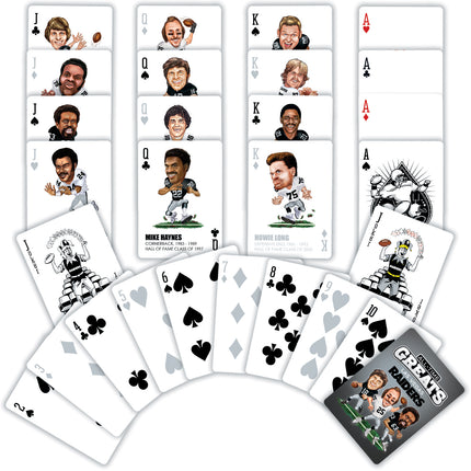 Las Vegas Raiders NFL All-Time Greats Playing Cards