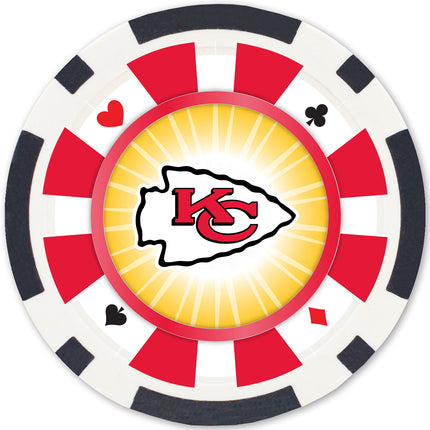 Kansas City Chiefs NFL Poker Chips 100pc