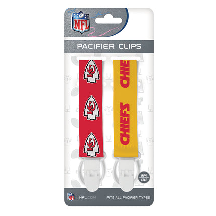 Kansas City Chiefs NFL Pacifier Clip 2-Pack