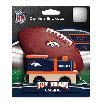 Denver Broncos NFL Wood Train Engine