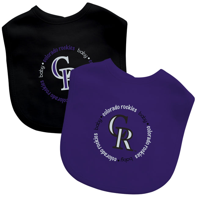 Colorado Rockies - Baby Bibs 2-Pack - Purple & Black