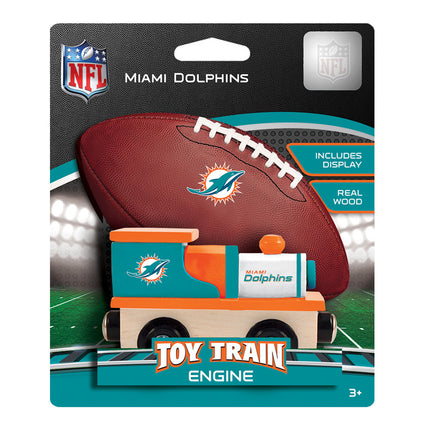 Miami Dolphins NFL Wood Train Engine