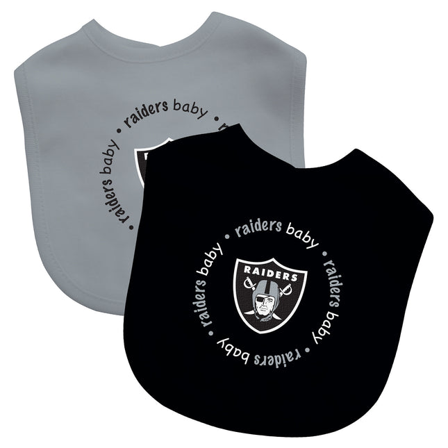 Las Vegas Raiders - Baby Bibs 2-Pack - Black & Gray