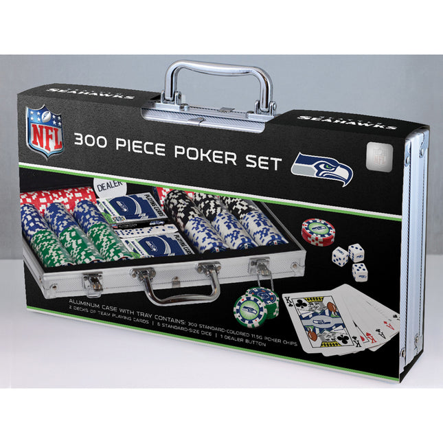 Seattle Seahawks 300 Piece Poker Set