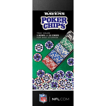 Baltimore Ravens 100 Piece Poker Chips