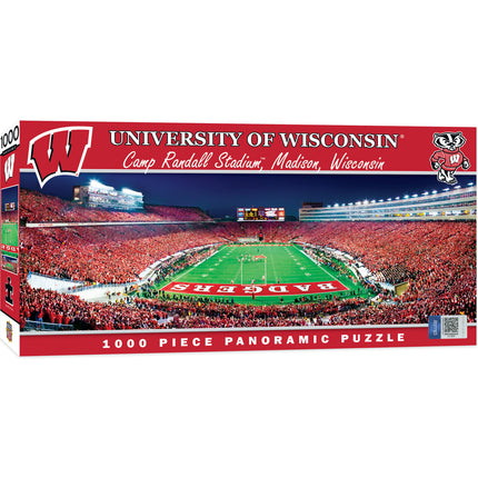 Wisconsin Badgers - 1000 Piece Panoramic Jigsaw Puzzle - End View