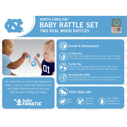 UNC Tar Heels - Baby Rattles 2-Pack