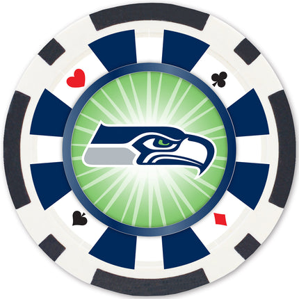 Seattle Seahawks NFL Poker Chips 100pc