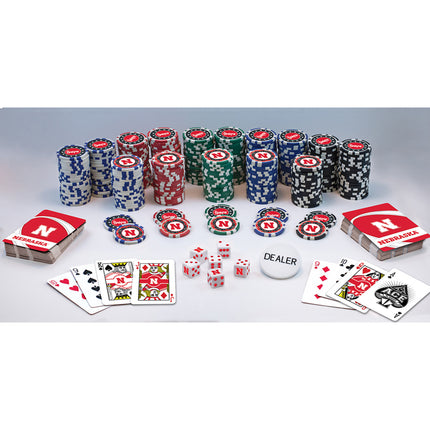 Nebraska Cornhuskers NCAA 300pc Poker Set