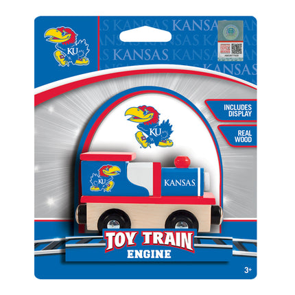 Kansas Jayhawks NCAA Wood Train Engine