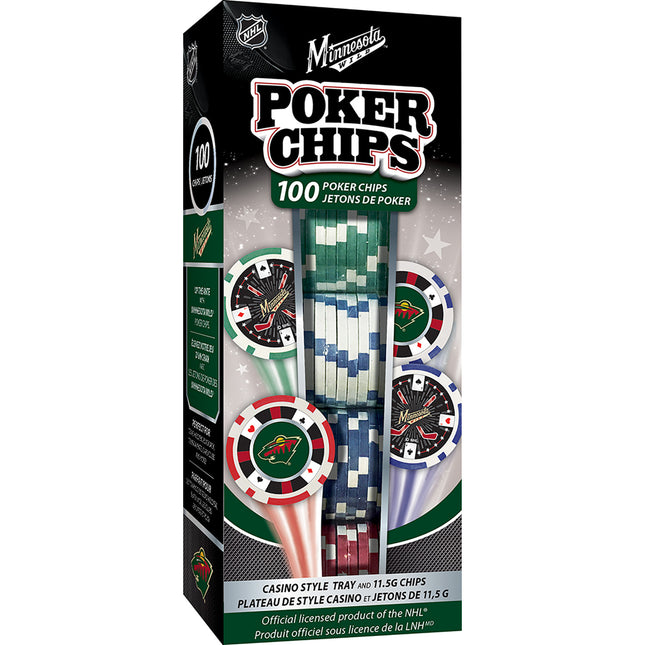 Minnesota Wild 100 Piece Poker Chips