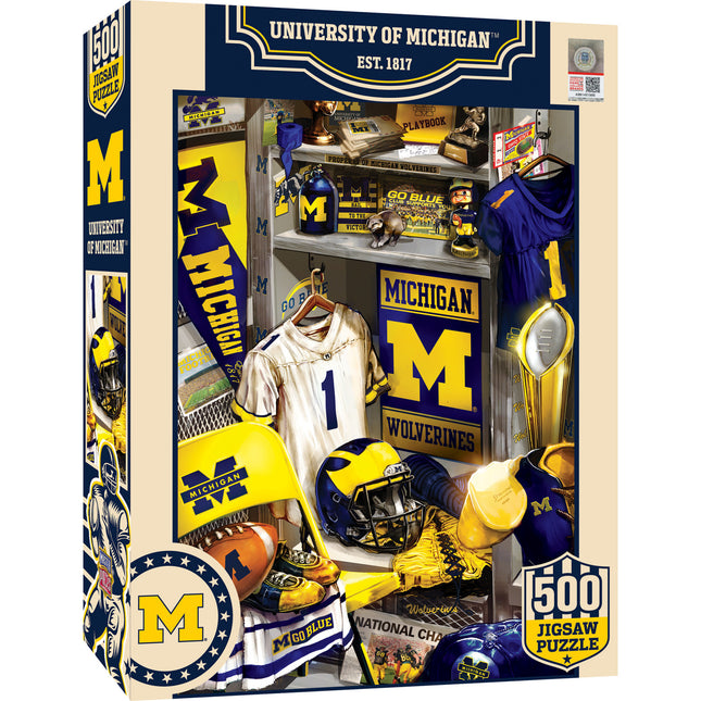 Michigan Wolverines - Locker Room 500 Piece Jigsaw Puzzle