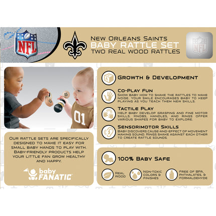 New Orleans Saints - Baby Rattles 2-Pack