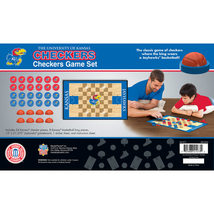 Kansas Jayhawks Checkers Board Game