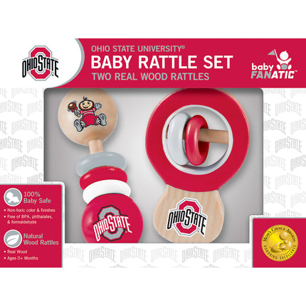 Ohio State Buckeyes NCAA Wood Rattle 2-Pack