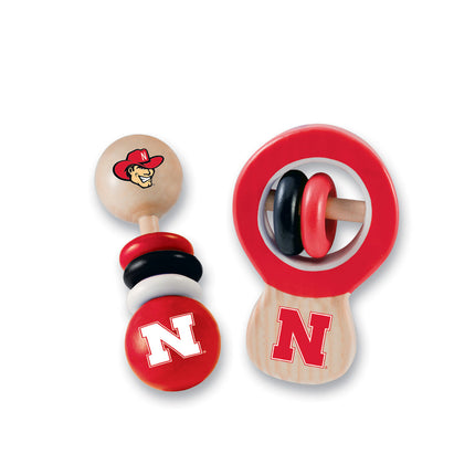 Nebraska Cornhuskers - Baby Rattles 2-Pack