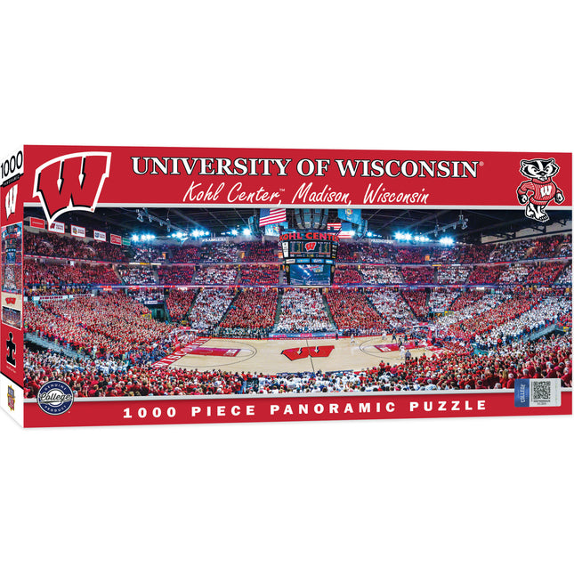 Wisconsin Badgers - 1000 Piece Panoramic Jigsaw Puzzle - Basketball