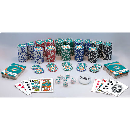 Miami Dolphins NFL 300pc Poker Set