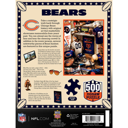 Chicago Bears - Locker Room 500 Piece Jigsaw Puzzle