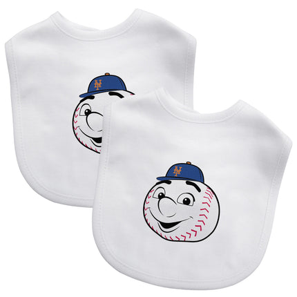 New York Mets - Baby Bibs 2-Pack - Mr. Met