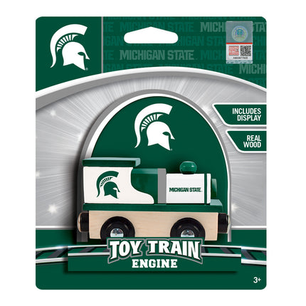 Michigan State Spartans NCAA Wood Train Engine