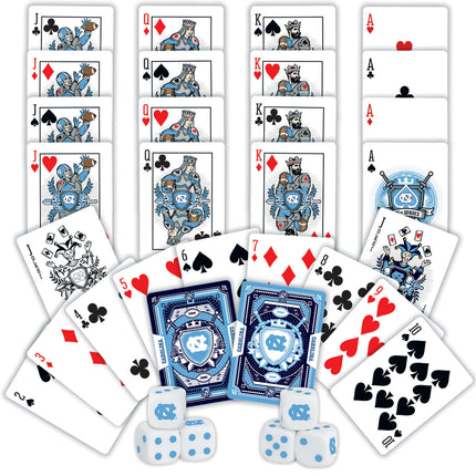 UNC Tar Heels NCAA 2-pack Playing Cards & Dice Set