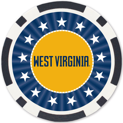 West Virginia Mountaineers 100 Piece Poker Chips