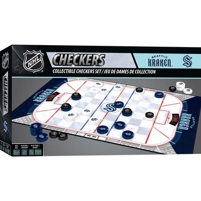 Seattle Kraken Checkers Board Game