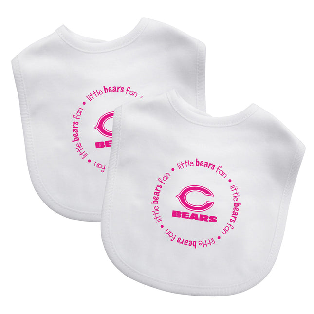 Chicago Bears - Baby Bibs 2-Pack - Pink Set