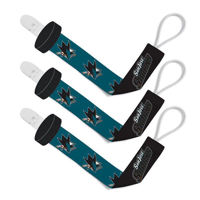 San Jose Sharks - Pacifier Clip 3-Pack