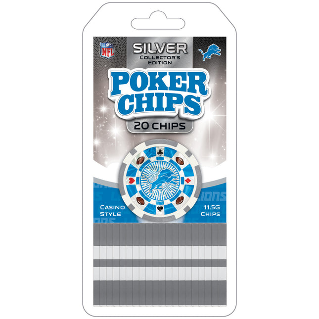 Detroit Lions 20 Piece Poker Chips