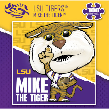 LSU Tigers NCAA Mascot 100 Piece Square Puzzle