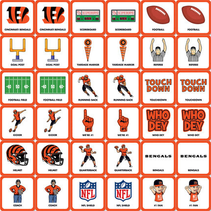 Cincinnati Bengals NFL Matching Game