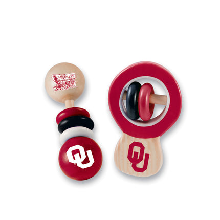 Oklahoma Sooners - Baby Rattles 2-Pack