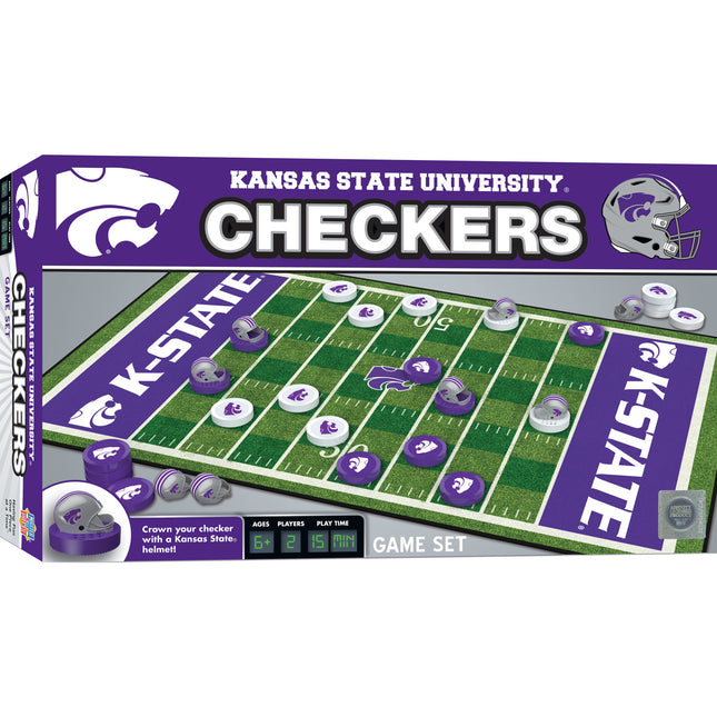 Kansas State Wildcats Checkers Board Game